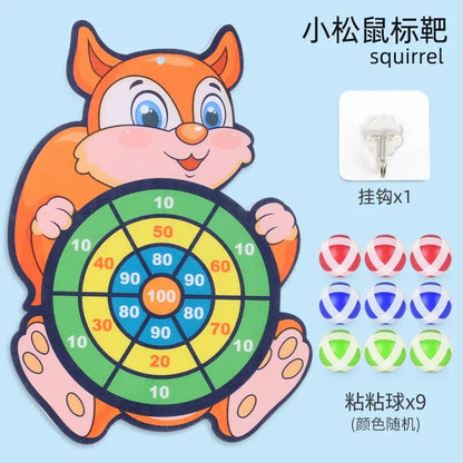 Kids Cartoon Darts Sticky Ball Matching Interactive Sticky Plate Throwing Toy Decompression Puzzle 2 Years Old 3 Baby Boy