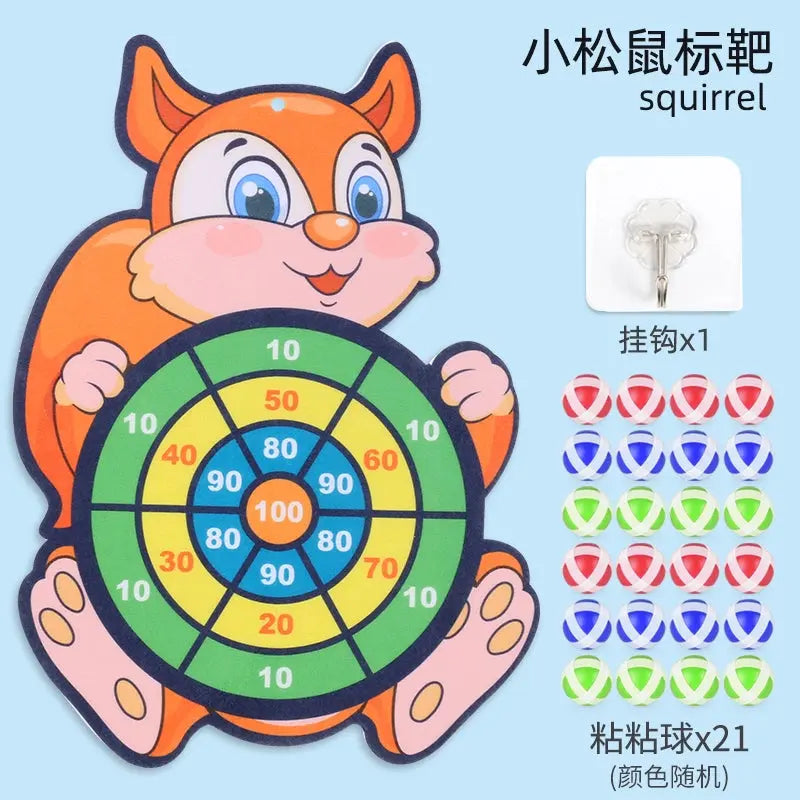 Kids Cartoon Darts Sticky Ball Matching Interactive Sticky Plate Throwing Toy Decompression Puzzle 2 Years Old 3 Baby Boy