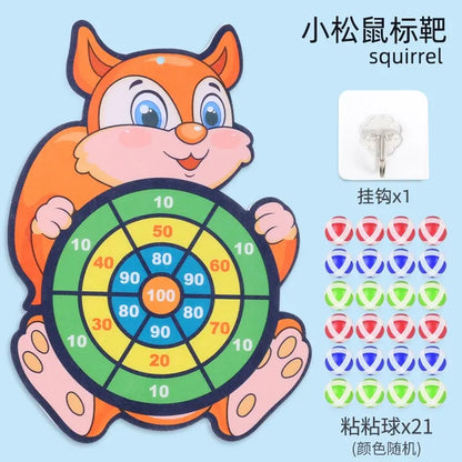 Kids Cartoon Darts Sticky Ball Matching Interactive Sticky Plate Throwing Toy Decompression Puzzle 2 Years Old 3 Baby Boy