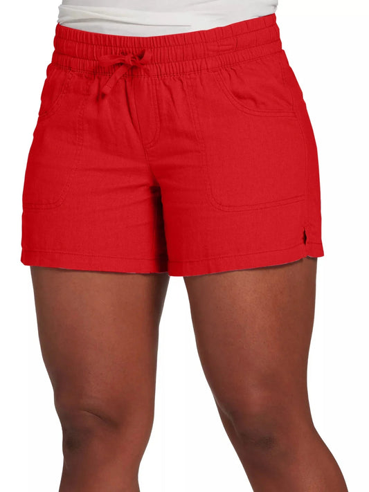 Women Fashion Casual Solid Color Elastic Waist Split Shorts Casual Short Pants shoporiz