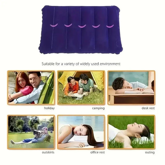 47x30cm Air Cushion Pillows Outdoor Camping Sleep Cushion Folding Square lnflatable Pillows Travel Backrest Plane Head Rest Big My Store