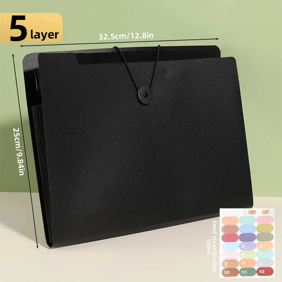 Three Colors Horizontal A4 Folder Students Office Business Trip Multi-layer Large Capacity 5/8/13 Layers Storage Organ Bag Shoporiz