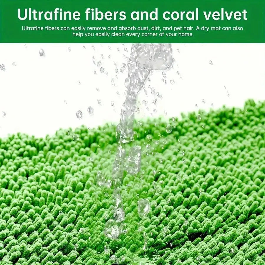 7 Piece Green Mop Cloth, Suitable for Sweeping Mop - Dry Sweeping Cloth and Wet Mopping, Household Cleaning - Washable