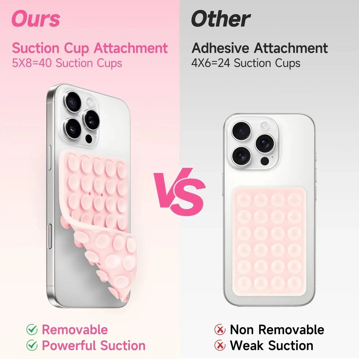 Silicone Suction Cup Phone Holder Multifunctional Fixed Anti-slip Mobile Fixture Double Sided Detachable Phone Rubber Sucker Pad Shoporiz