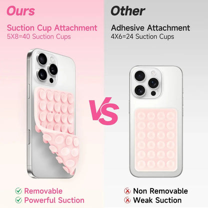 Silicone Suction Cup Phone Holder Multifunctional Fixed Anti-slip Mobile Fixture Double Sided Detachable Phone Rubber Sucker Pad Shoporiz