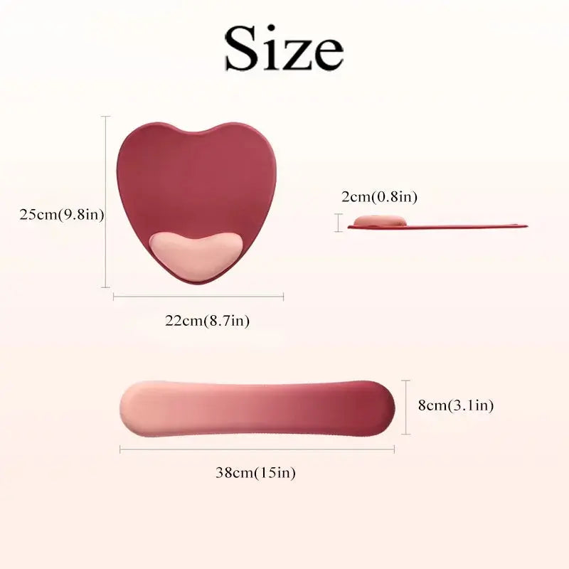 Wrist Rest Pad Keyboard Pad Set Ergonomic Cushion Anti-Slip Rubber Base Memory Foam for Office Home PC Laptop Desktop Mousepad My Store