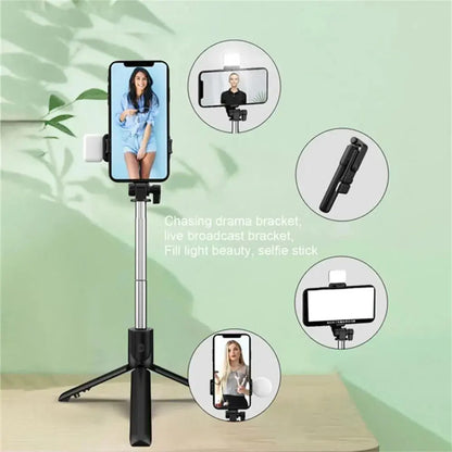 Bluetooth Selfie Stick with Wireless Remote Portable Retractable Mini Tripod Mobile Phone Holder Multifunctional Shoporiz