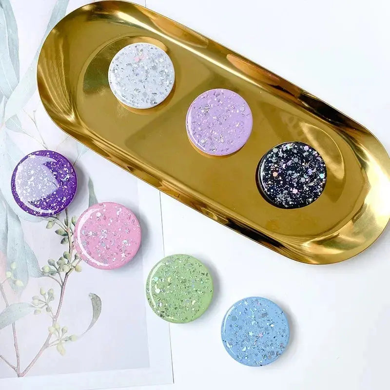 Pop Grip 3D Finger Phone Holder Grips Tok Sockets Starry Sky Glitter Drop Glue Mobile Phone and Tablet Universal Lazy Holder