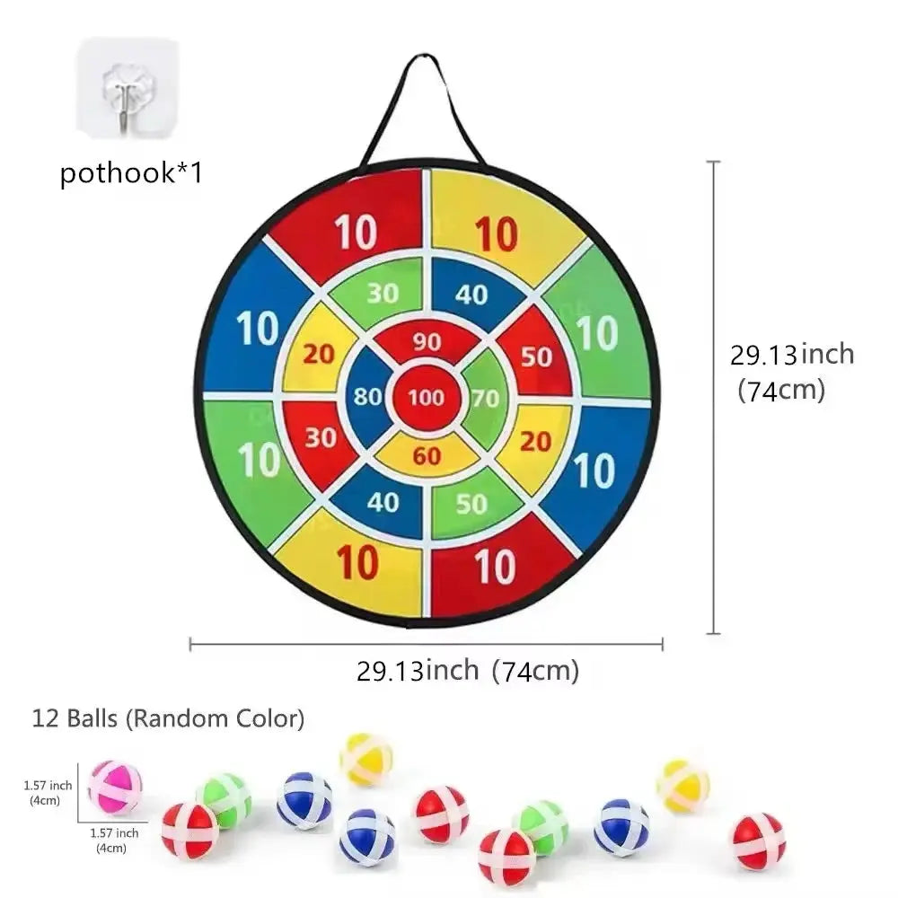Children with sticky ball 74CM large dart board Family interactive game educational arithmetic indoor/outdoor sports toys gift