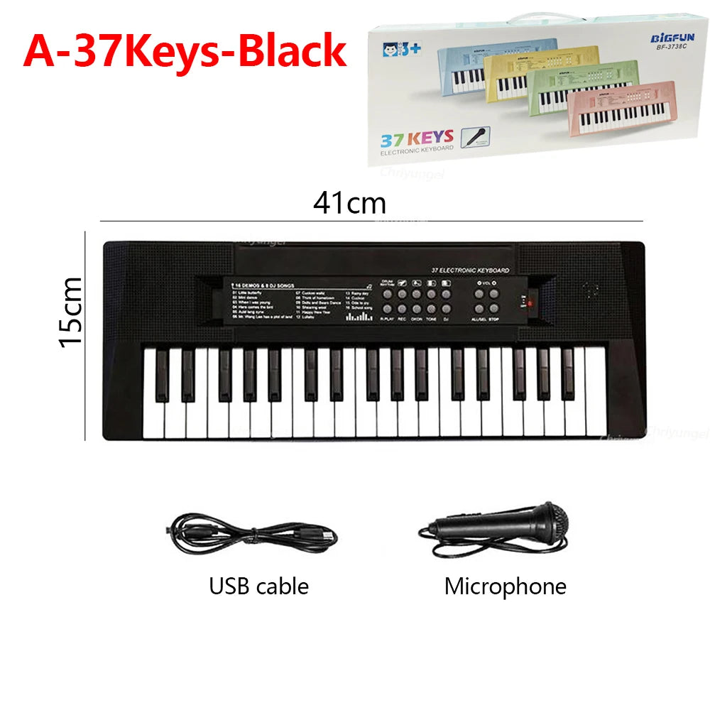 37 Keys Kids Electronic Piano Organ keyboard with Microphone Education Toys Musical Instrument Children Boy Girl Gifts shoporiz