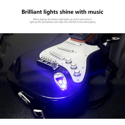Children-size Electric Guitar Attracts Children Attention 4 String Guita Beginners' Level Guitar Puzzle And Musical Instruments shoporiz