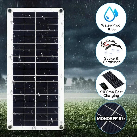 1000W Solar Panel 12V Solar Cell 10A-100A Controller Solar Plate Kit For Phone RV Car Caravan Home Camping Outdoor Battery shoporiz