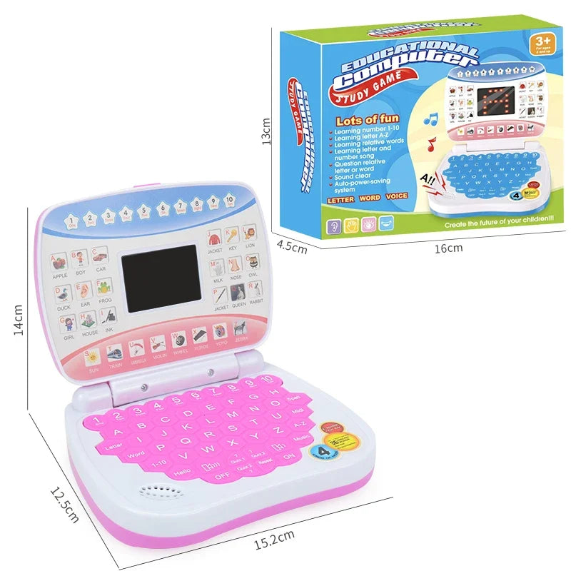 English Learning Small Laptop Toy for Children.Kids. Boys and Girls Computer for Aphabet ABC.Numbers.Words.Spelling.Maths.Music shoporiz