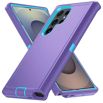 Shockproof Defender Armor Phone Cases For S25 S24 S23 S22 Ultra S21 Plus S20 FE Case Hard PC TPU Stand Military Protector Cover