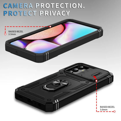 Case For Galaxy A16 A17 A15 A14 A56 A36 A26 A06 A35 A55 A25 A35 A54 A53 Camera Slide Armor Protection 360 Degree Rotate Cover