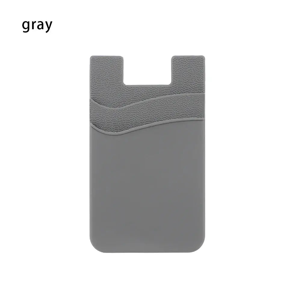 Silicone Phone Card Holder Wallet Case Phone Wallet Stick On Credit Card Holder Phone Pocket for Almost All Cell Phone