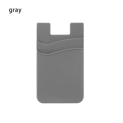 Silicone Phone Card Holder Wallet Case Phone Wallet Stick On Credit Card Holder Phone Pocket for Almost All Cell Phone