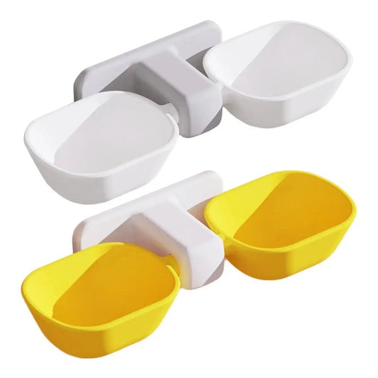 Double Cat Bowls Wall Mounted  Feeder for dogs and cats  Pet Feeding Bowls