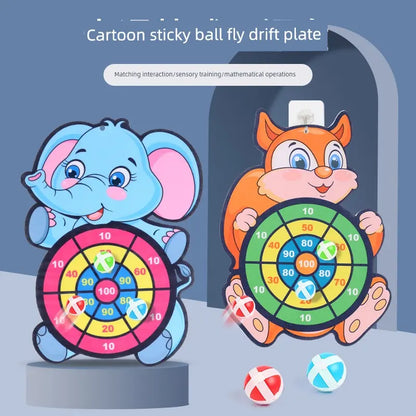 Kids Cartoon Darts Sticky Ball Matching Interactive Sticky Plate Throwing Toy Decompression Puzzle 2 Years Old 3 Baby Boy