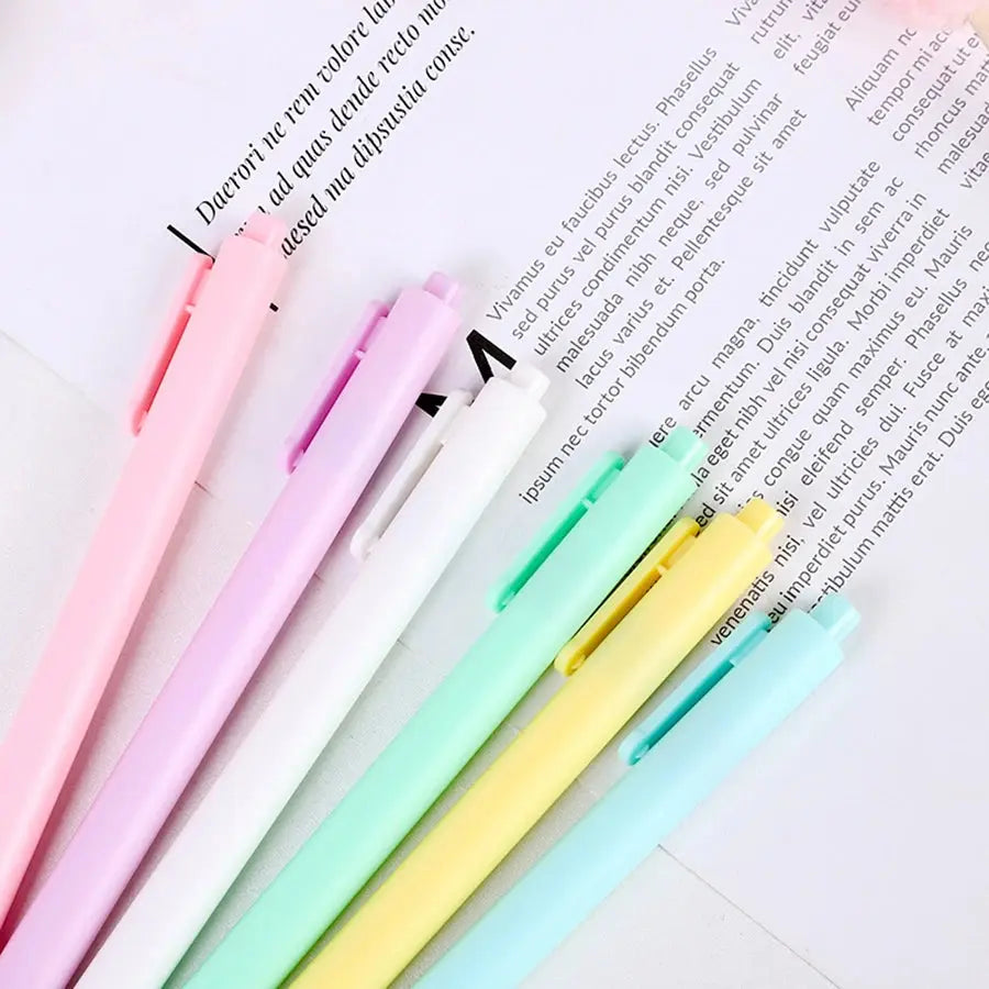 12 Pcs Ballpoint Pens, Writing Pens, Pastel Retractable Pretty Journaling Pens, Black Ink Medium Point 1.0 mm Gift Pens Shoporiz