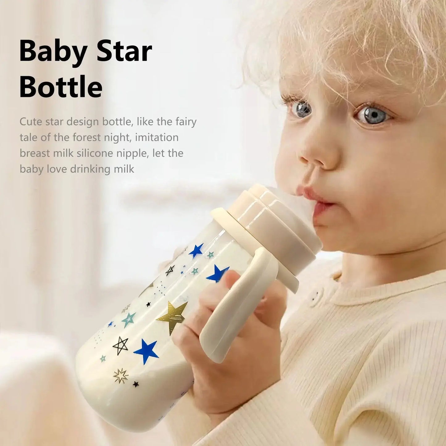 Star Baby Bottle, 330ml (11oz) Large Capacity BPA-Free Feeding Bottle, Cute & Durable Design, The Perfect Baby Gift Shoporiz