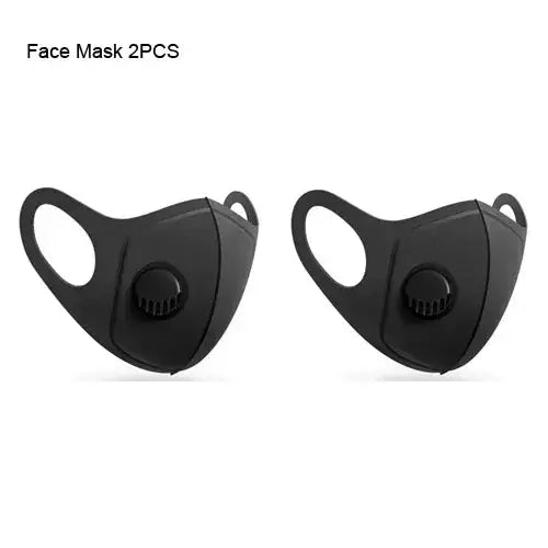 Reusable Black Anti Dust Mask PM2.5 Breathing Filter Valve Face Mouth Masks Cover Washable Anti Fog Haze Respirator
