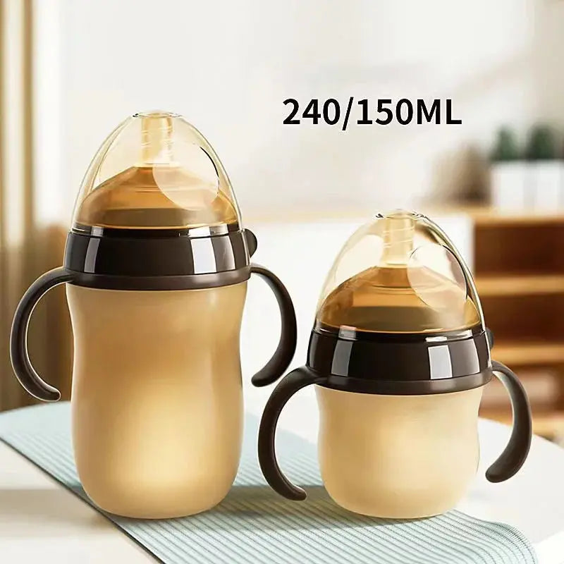 BPA-Free Silicone Baby Bottle, Suitable for 0-36 Months, 150ml/240ml, Mimics Breastfeeding Experience Shoporiz
