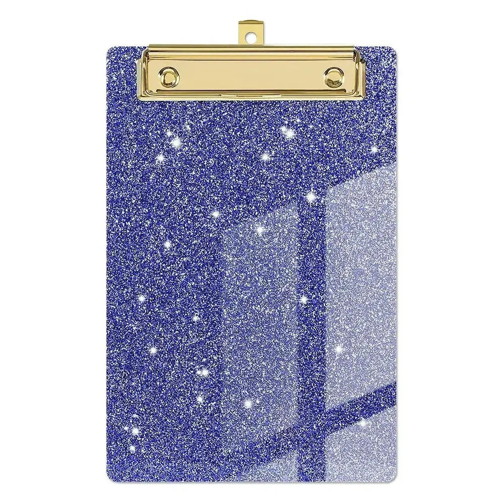 Durable Pink Glitter Acrylic Clipboards Colored Mental Clip Writing Clip Board Student Supplies Office Clipboard Classrooms