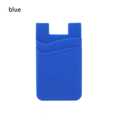 Silicone Phone Card Holder Wallet Case Phone Wallet Stick On Credit Card Holder Phone Pocket for Almost All Cell Phone