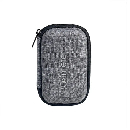 AIQUE 1Pc Oximeter Storage Bag for Finger Pulse Oximeter Reasonable Design Strong Space Protective Cover Zipper Hard Bracket Bag