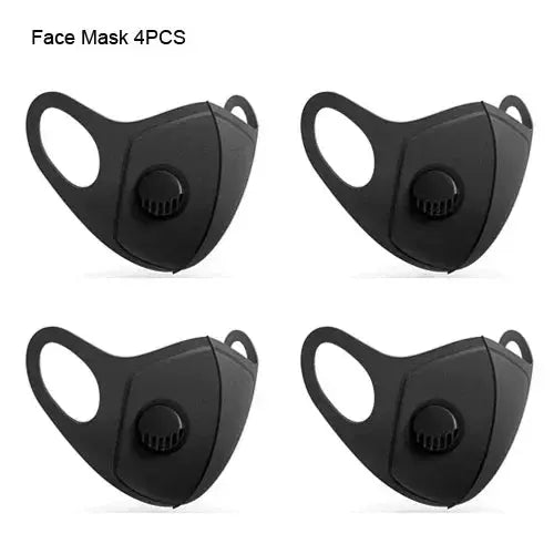 Reusable Black Anti Dust Mask PM2.5 Breathing Filter Valve Face Mouth Masks Cover Washable Anti Fog Haze Respirator