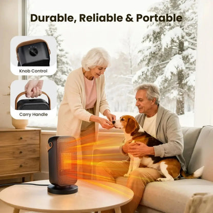 Quiet Portable Electric Space Heater for Indoor Use - Safe And Efficient Thermal Comfort