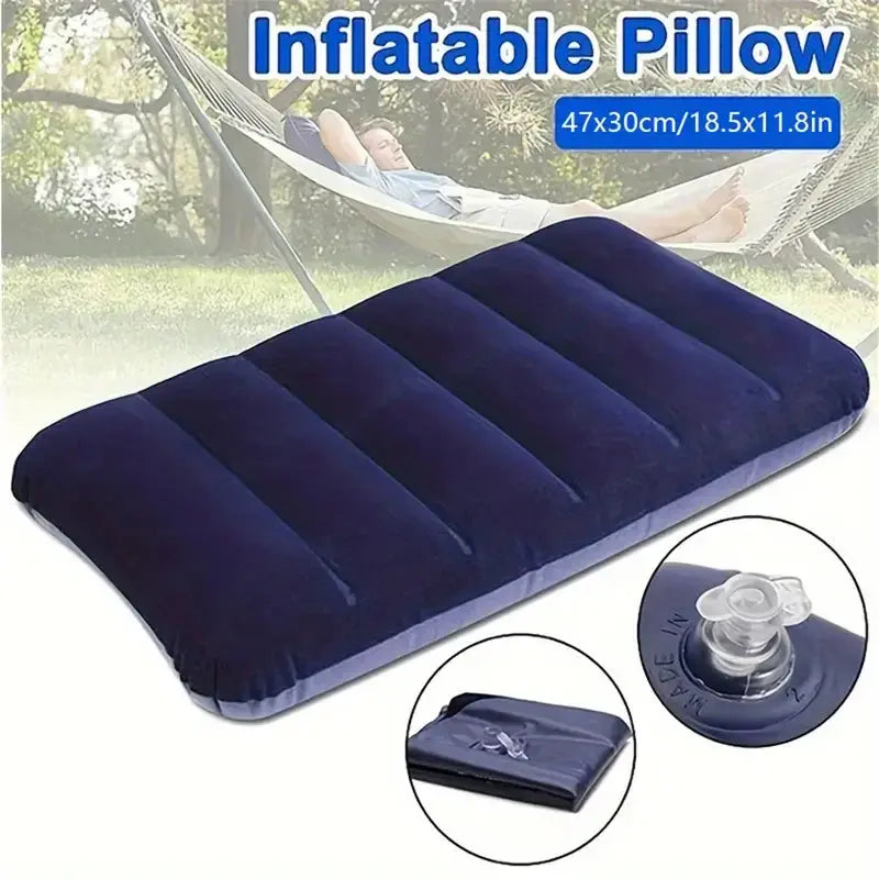 47x30cm Air Cushion Pillows Outdoor Camping Sleep Cushion Folding Square lnflatable Pillows Travel Backrest Plane Head Rest Big My Store