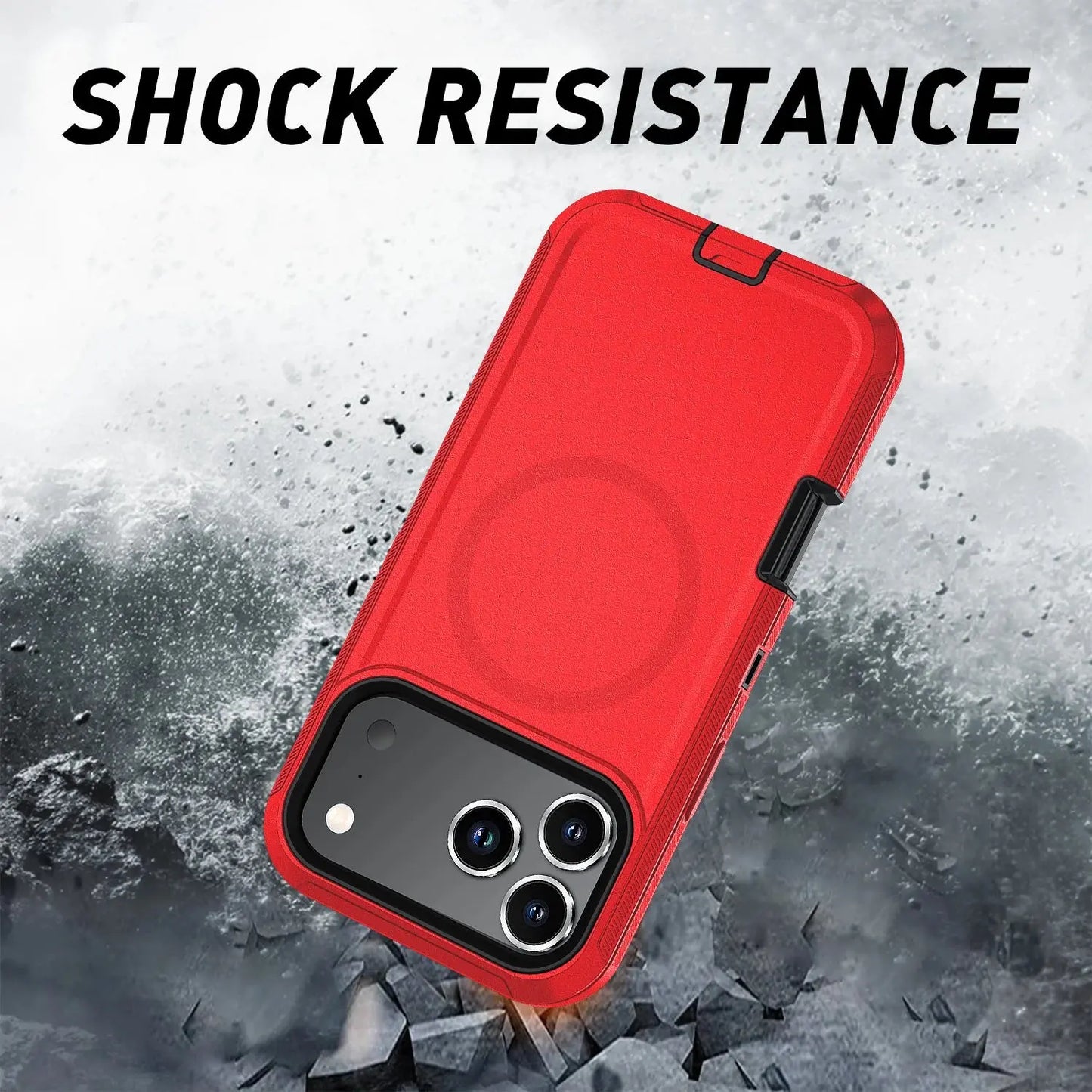 Armor Shockproof Defender Cover For iPhone 11 12 13 14 15 16 17 Air Plus Pro Max For Magesafe Magnetic Wireless Charge Case