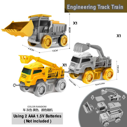 Space Track Toys Magic Climbing electric Engineering Race Car Toy  Bendable Flexible Race track Cars Train Toy For Kid Gift