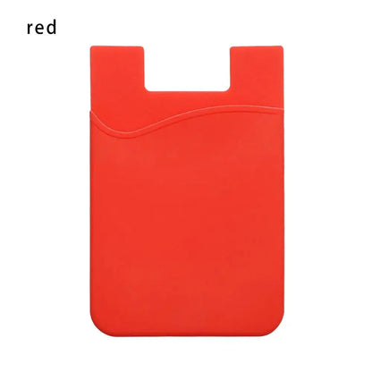 Silicone Phone Card Holder Wallet Case Phone Wallet Stick On Credit Card Holder Phone Pocket for Almost All Cell Phone