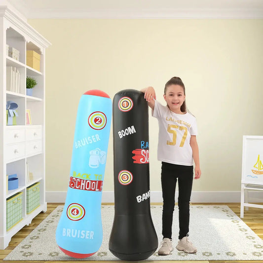 PVC Thickened Inflatable Boxing Column for Children's 1.2m Fitness Punching Bag Non-Fallable Add Sand & Water Large Outdoor Toy