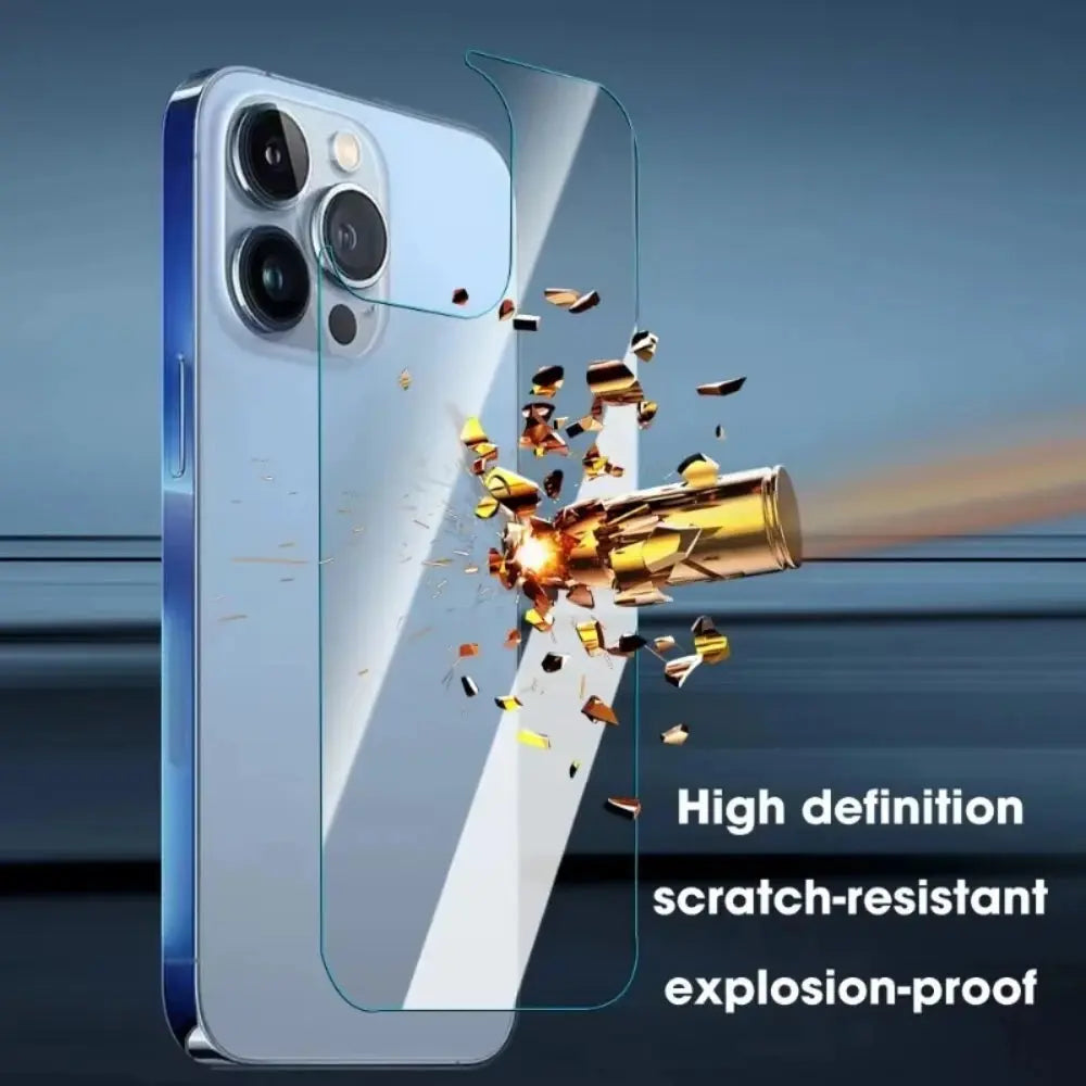 NNBILI 2in1 Back Tempered Glass For IPhone 16 15 14 13 12 Pro Max 15 Plus 15 Pro Max 16Pro Back Screen Protector With Lens Glass