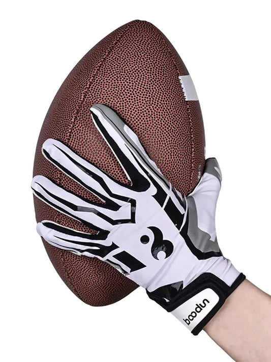 Football gloves with padding receiving gloves with adhesive padding indoor football gloves rugby and baseball hitting glove 1071 My Store