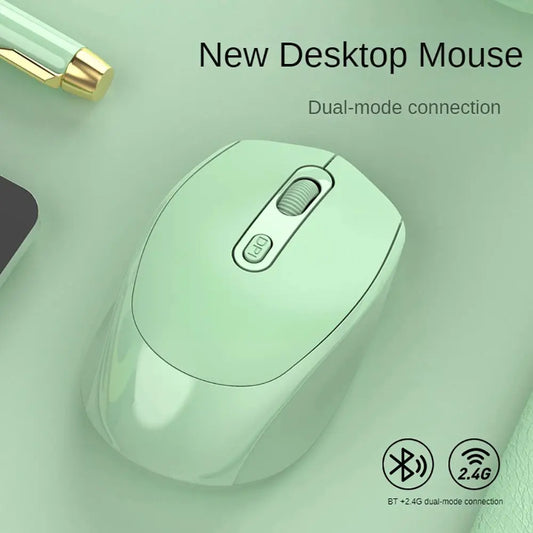 Wireless Silent Mouse Suitable For Business Office Esports Games Bluetooth 5.2 2.4G Dual Mode Mice Ergonomics Rechargeable Mouse My Store