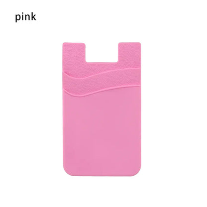 Silicone Phone Card Holder Wallet Case Phone Wallet Stick On Credit Card Holder Phone Pocket for Almost All Cell Phone