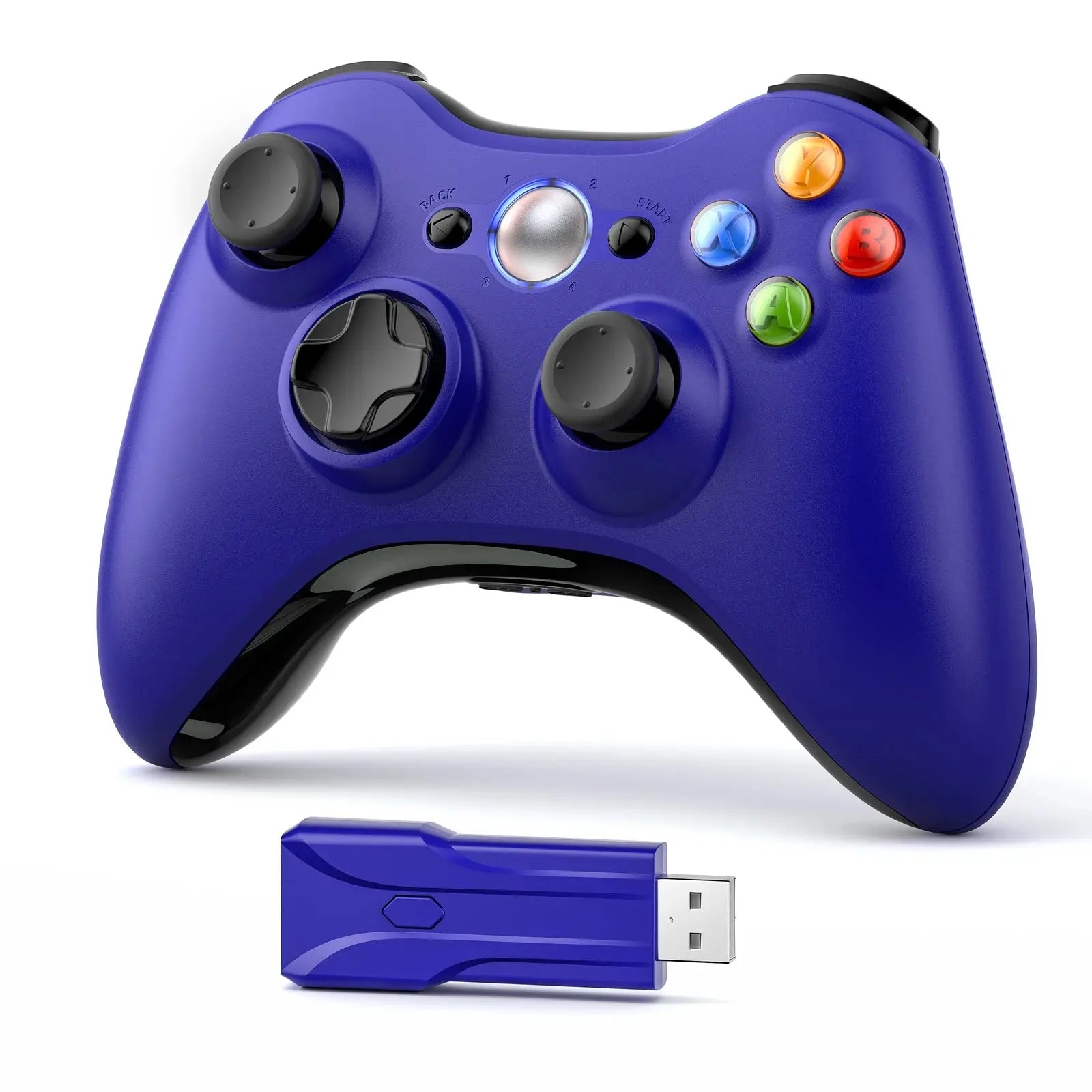 2.4G Wireless Controller For Xbox 360 Game Controller with Dual-Vibration Turbo Compatible with Xbox 360/360 Slim and PC Window My Store