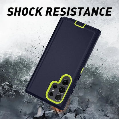 Shockproof Defender Armor Phone Cases For S25 S24 S23 S22 Ultra S21 Plus S20 FE Case Hard PC TPU Stand Military Protector Cover