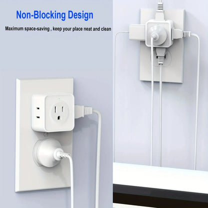 US Plug Wall Outlet Expander Multi Outlet Extender with 5AC Outlets,Small Electrical Outlet Splitter for Travel Home Office Dorm
