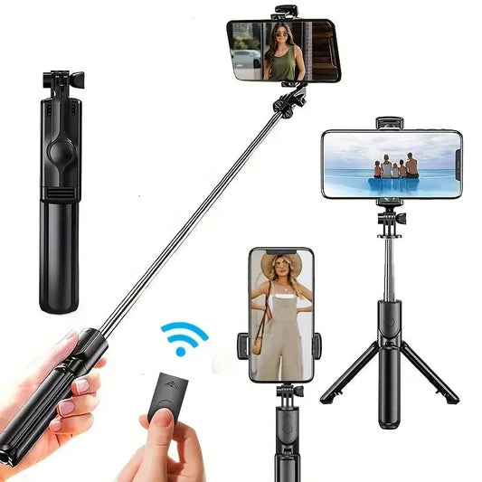 3-in-1 Expandable Selfie Stick Tripod with Bluetooth Remote Compatible with iPhone Android Smartphones Lightweight Detachable Stand for Photos & Videos Shoporiz