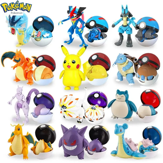 Gengar Pokemon Deformation Poke Ball Fast Dragon Toy Doll Movable Joint Toy Pet Doll Master