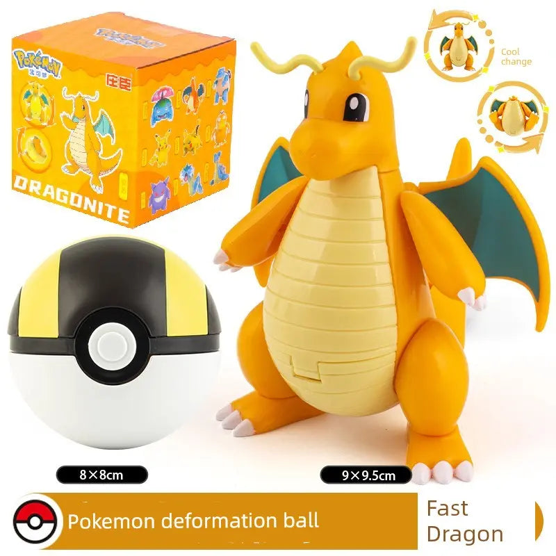 Gengar Pokemon Deformation Poke Ball Fast Dragon Toy Doll Movable Joint Toy Pet Doll Master