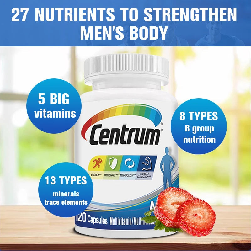 Centrum Multivitamin for Men and Mineral Supplements, Energy Support, Muscle Mass, Immune System, Antioxidants shoporiz