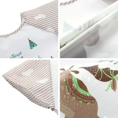 0-3Y Boys Girls Burp Clothes Waterproof Eating Smock Infant Toddler Baby Cartoon Sleeveless Art Apron Animal Smock Soft Baby Bib