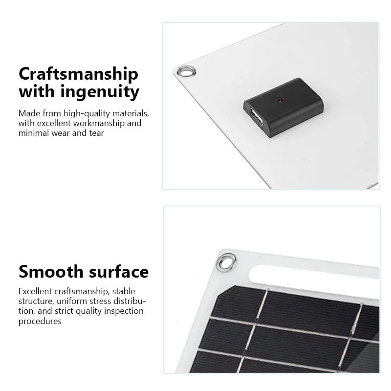 Solar Panel 5V 10W USB Type-C Charge Portable Flexible Kit Lightweigh Mini System For Phones Car Camping Hiking Power Banks IP65 shoporiz